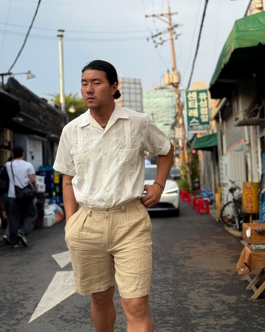 90-00‘s 폴로 랄프로렌 타일러 린넨 쇼츠 33 상품이미지7