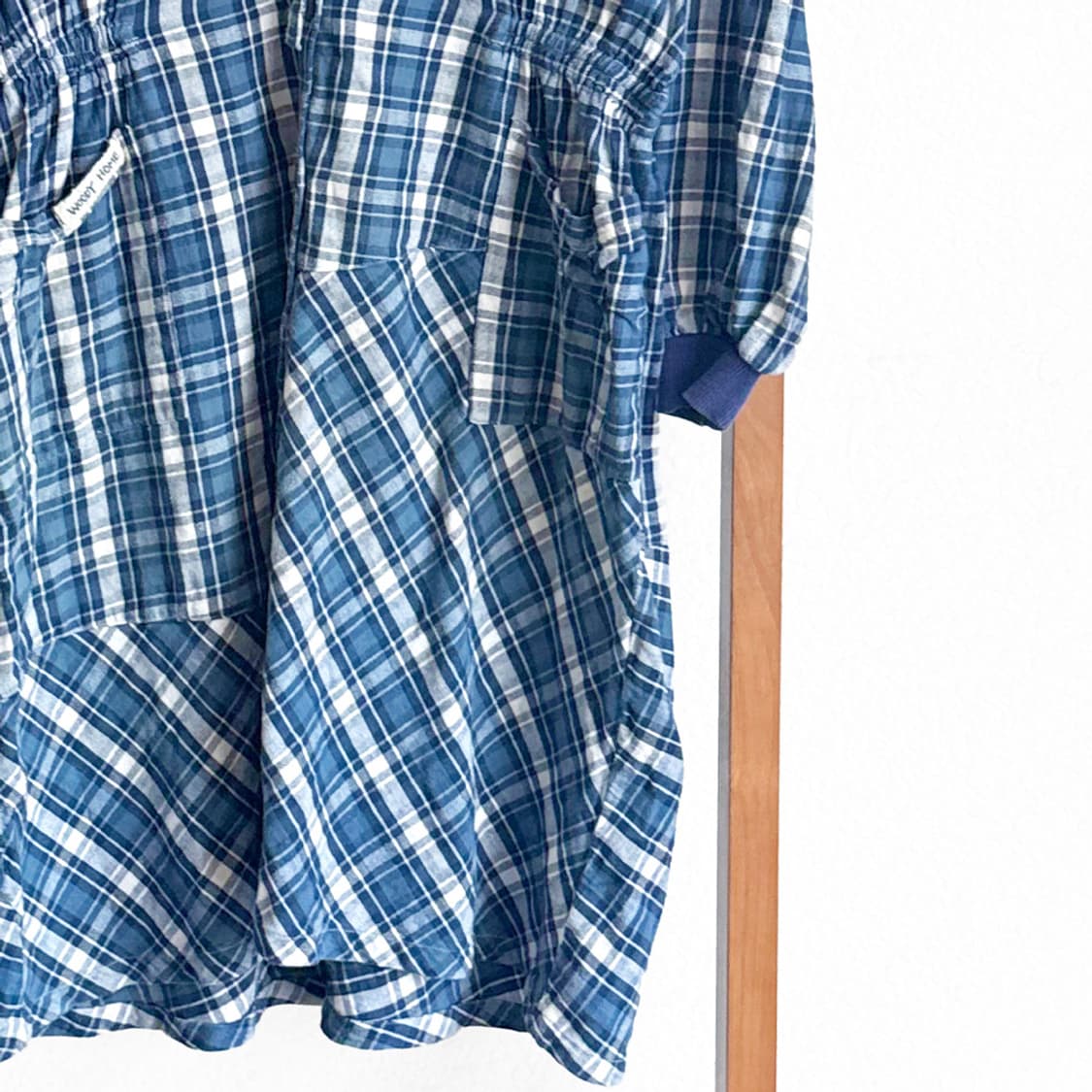 블루 코티지 체크 원피스 상품이미지5