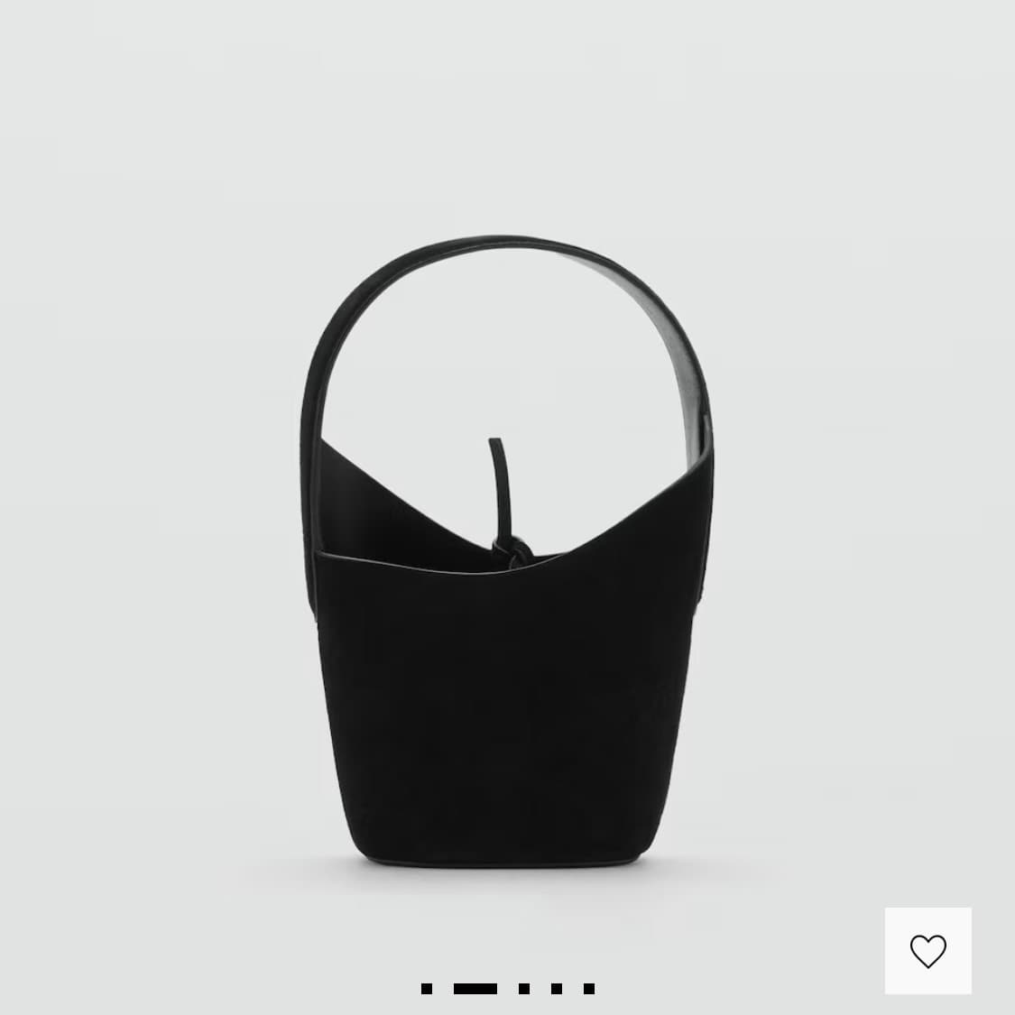 (정가10만9천) Mango 리얼레더 스웨이드 미니백 블랙 상품이미지5