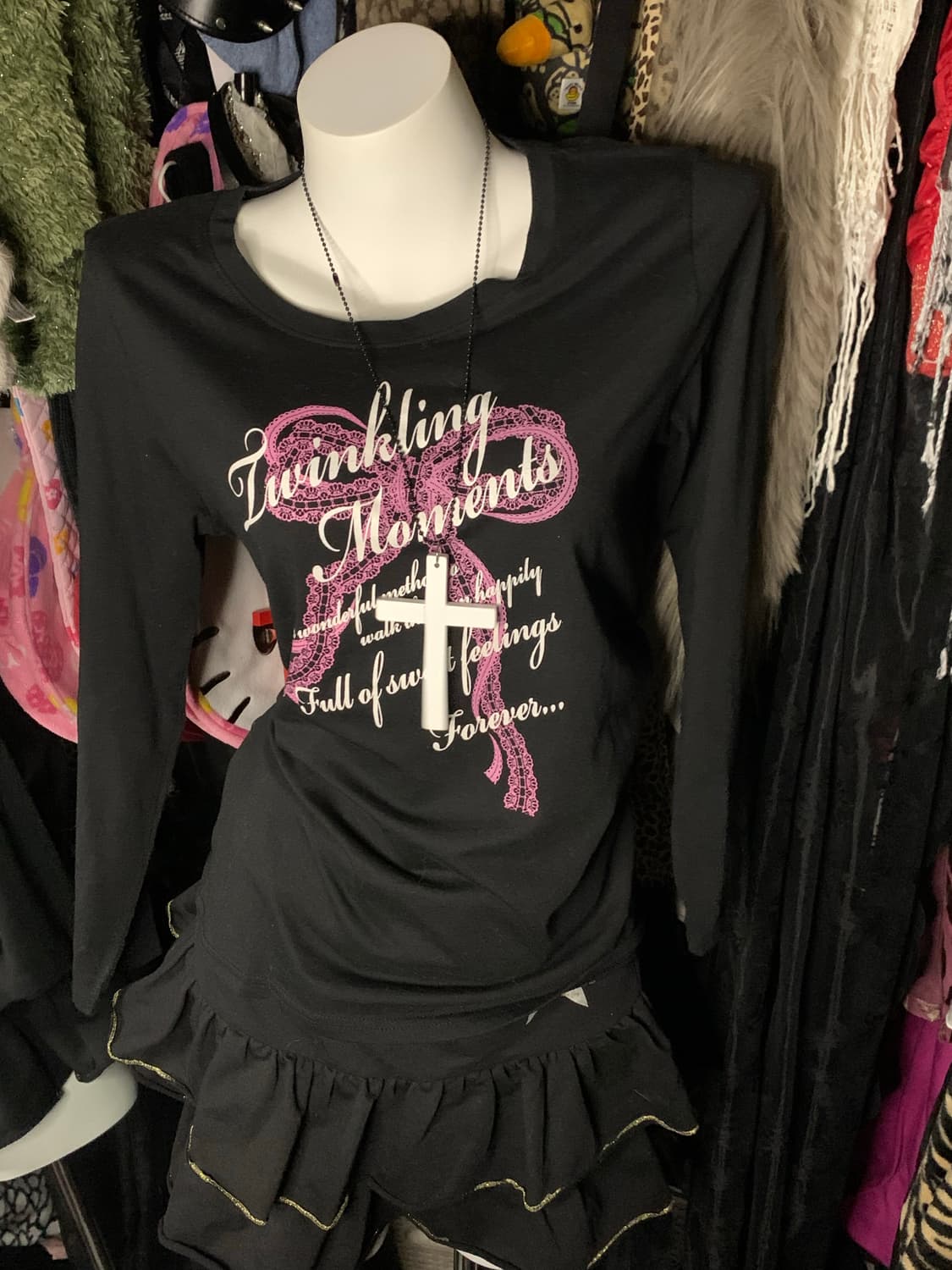 y2k 키치 펑크 프린팅 긴팔 emo 상품이미지2