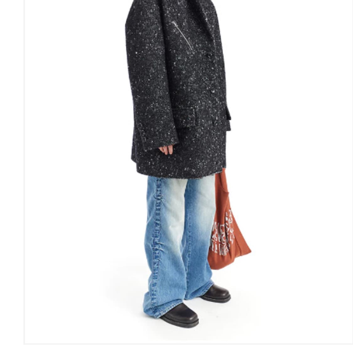 NEVERSEEZ Side Seam Pleated Washed Jeans 상품이미지3