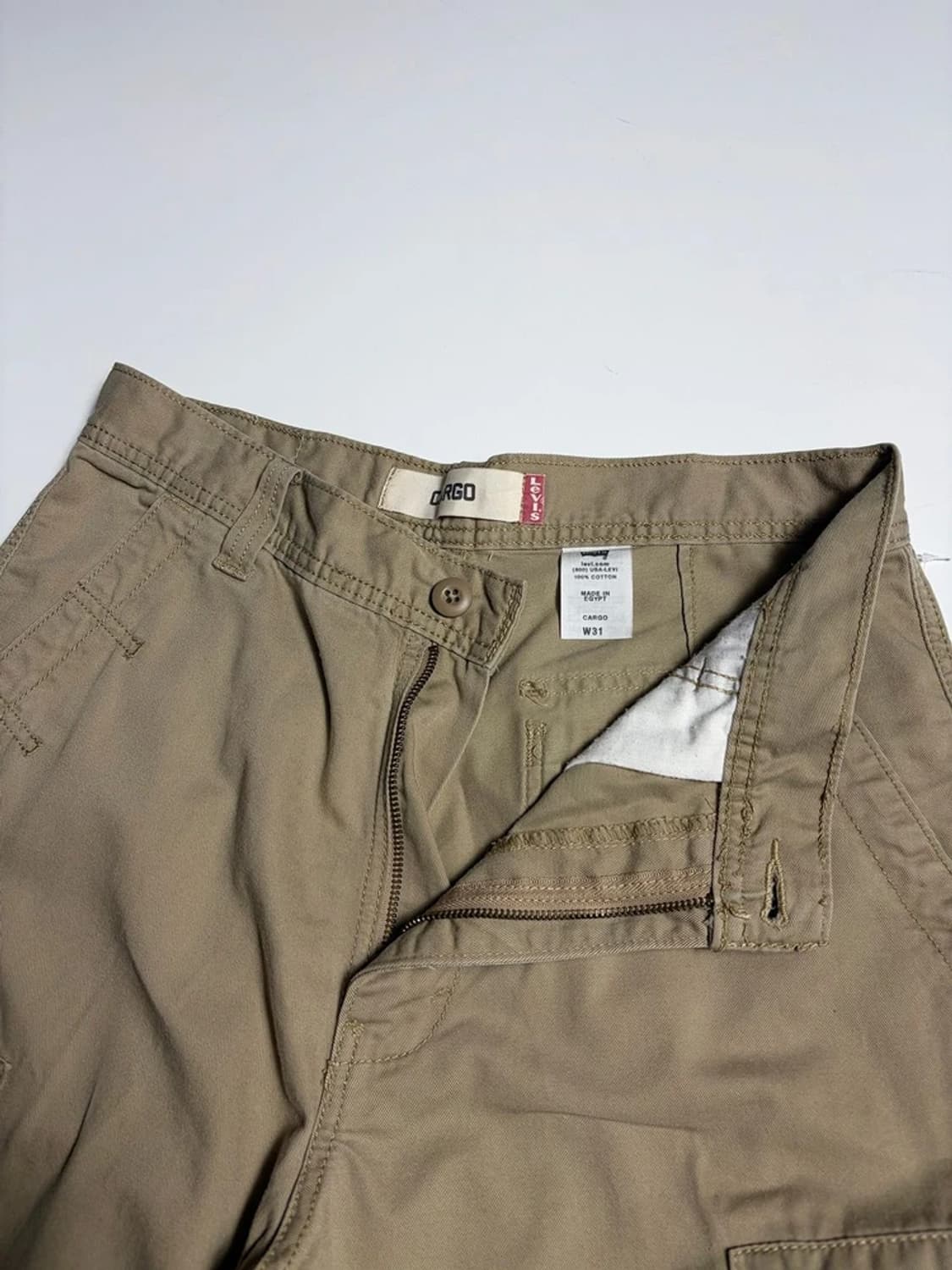리바이스 스트레이트 워크 카고 베이지 코튼 반바지 R1552 상품이미지3