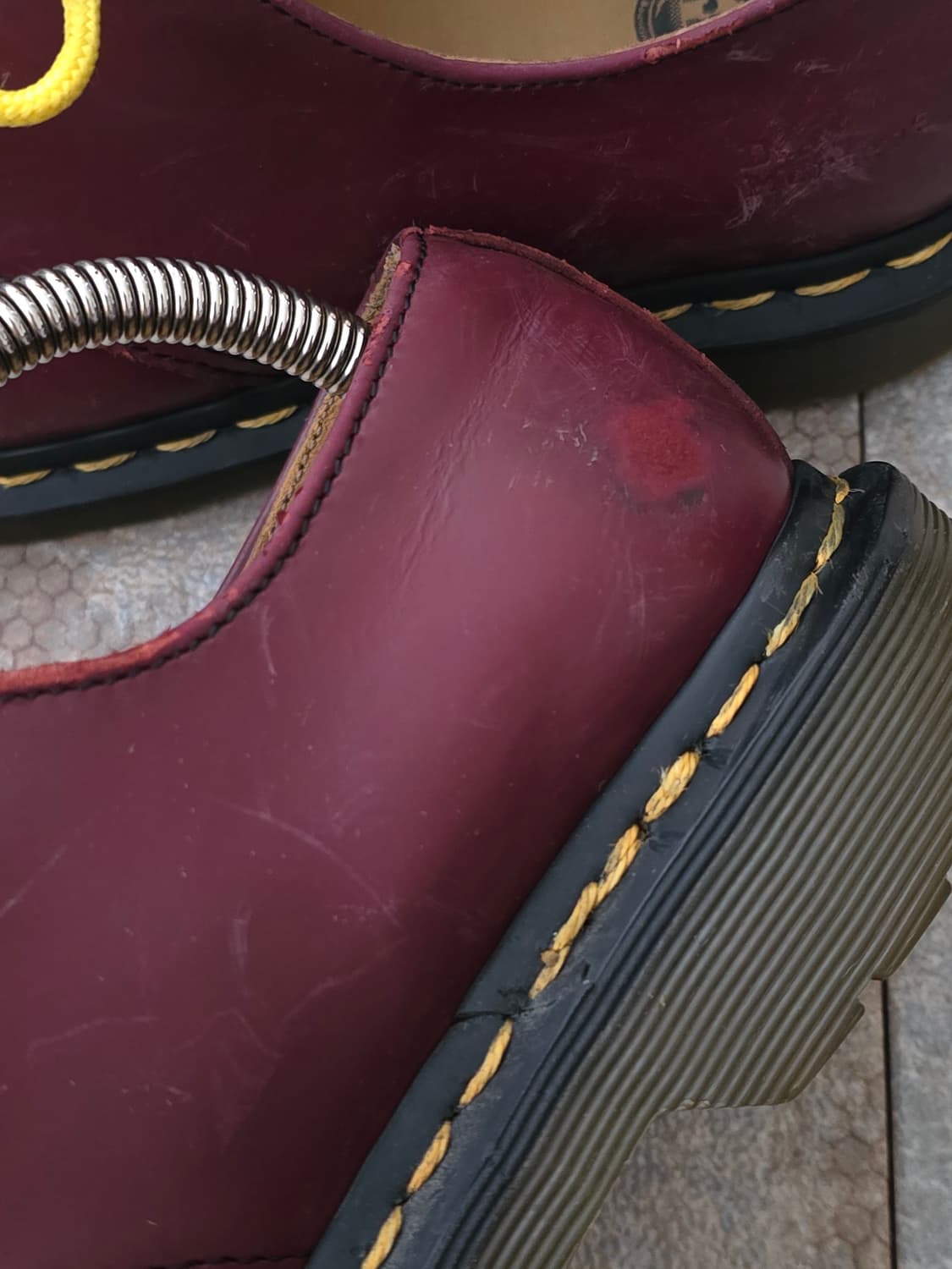 (230)닥터마틴 1461 pw 3홀 체리레드 구두 상품이미지8