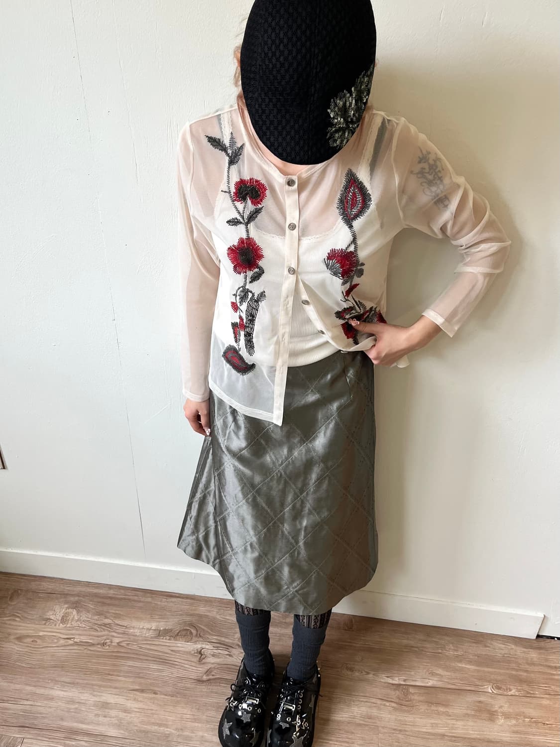 japan vtg 아트 헌팅캡  상품이미지6