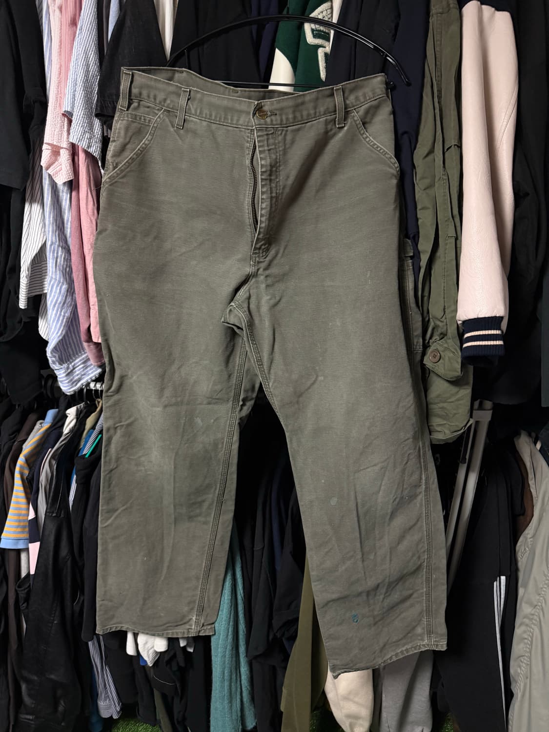 칼하트 카고 팬츠 카키색 상품이미지2