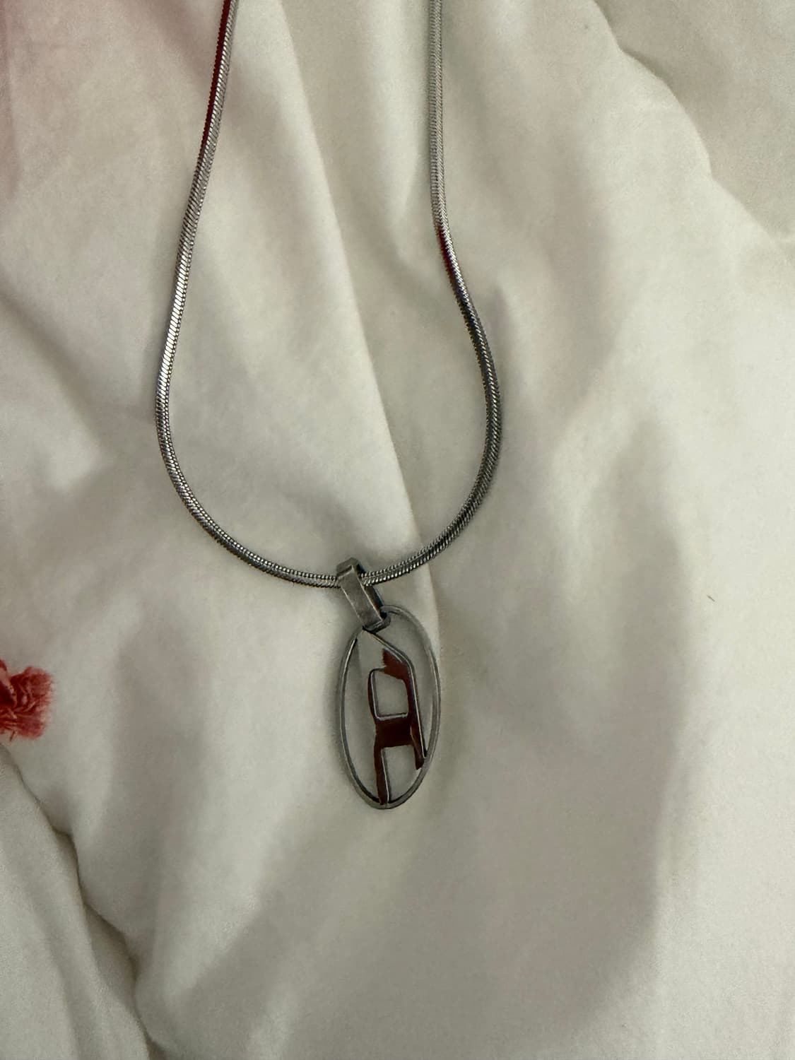 디젤 Dx1342 스테인리스 스틸 팬던트 네클리스 실버 상품이미지5