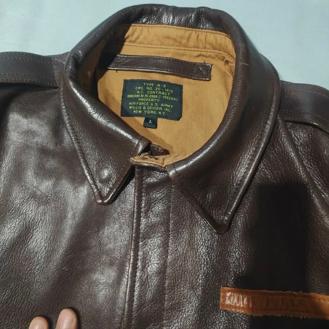 영국 태닝 고트스킨 A-2 플라이트 자켓 상품이미지2