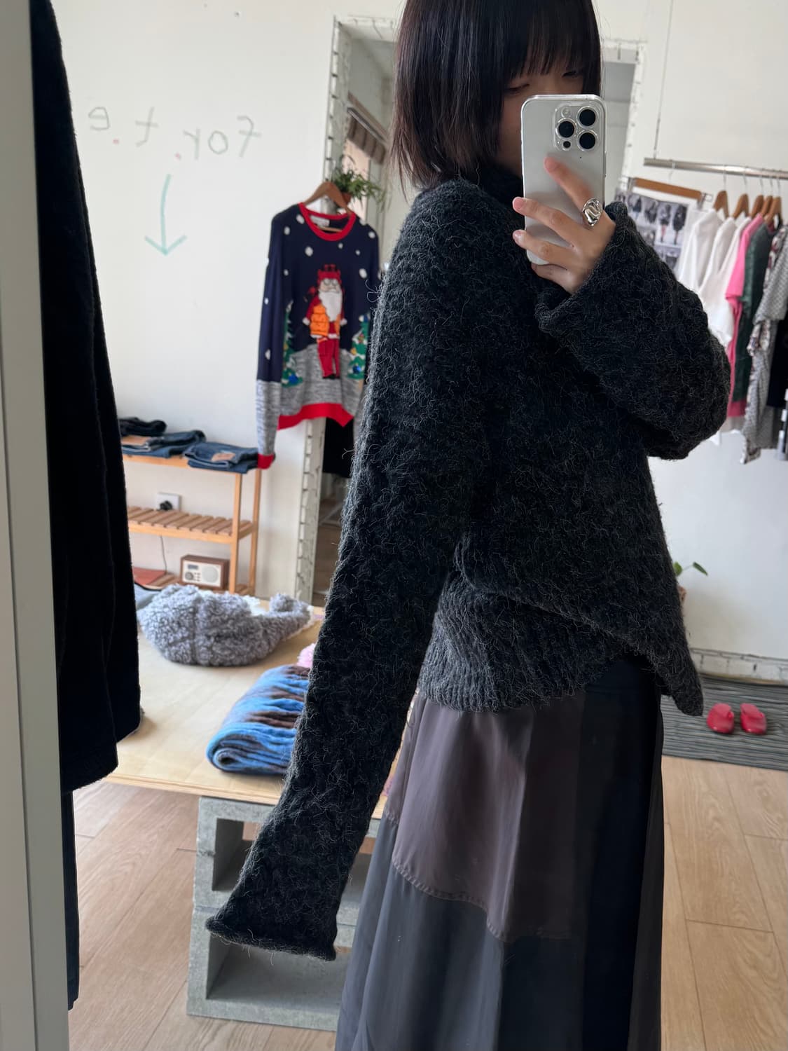 vintage black turtleneck knit 상품이미지1