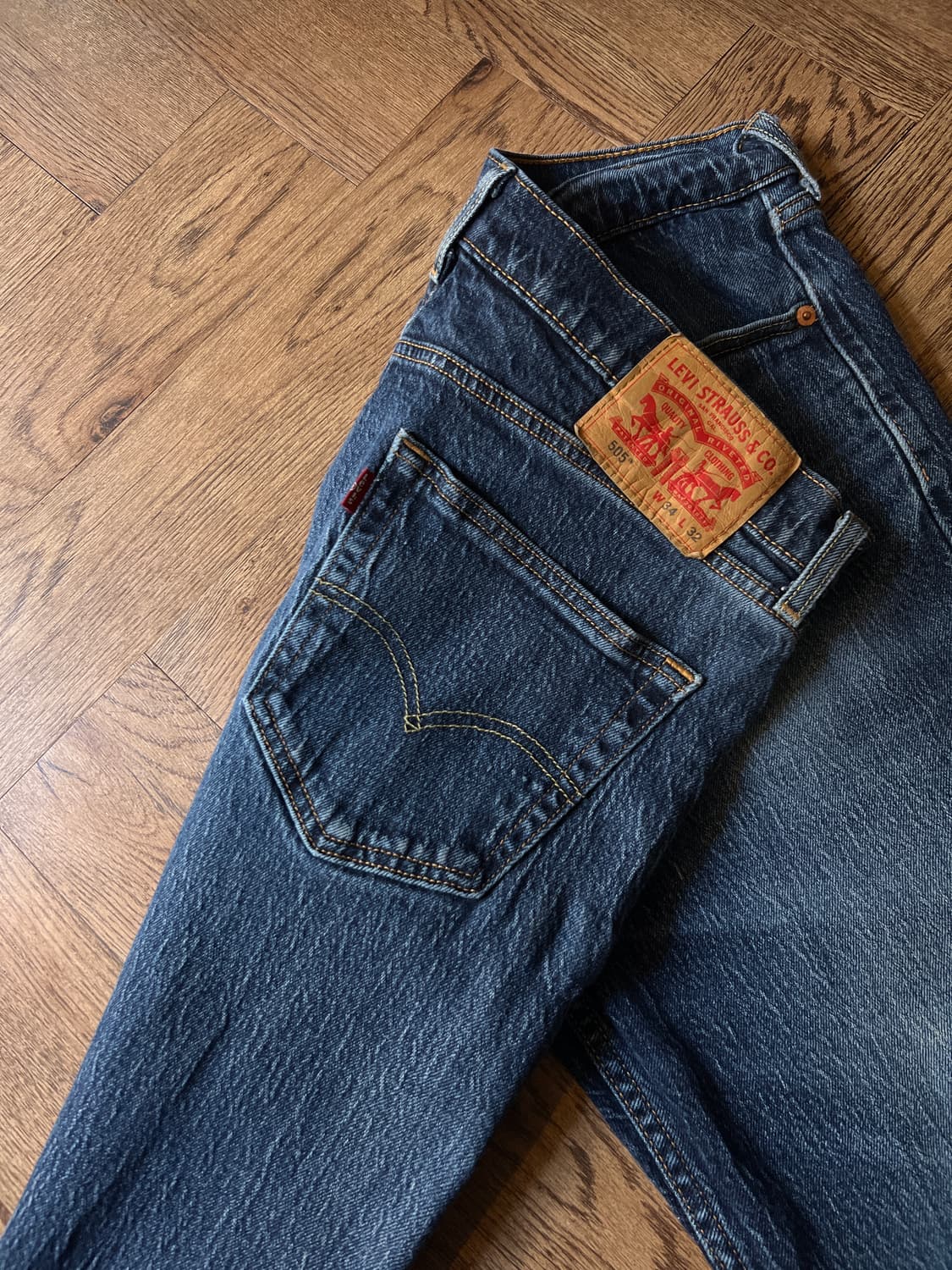 [34]리바이스 505 빈티지 워싱 스트레치 데님 팬츠 상품이미지6