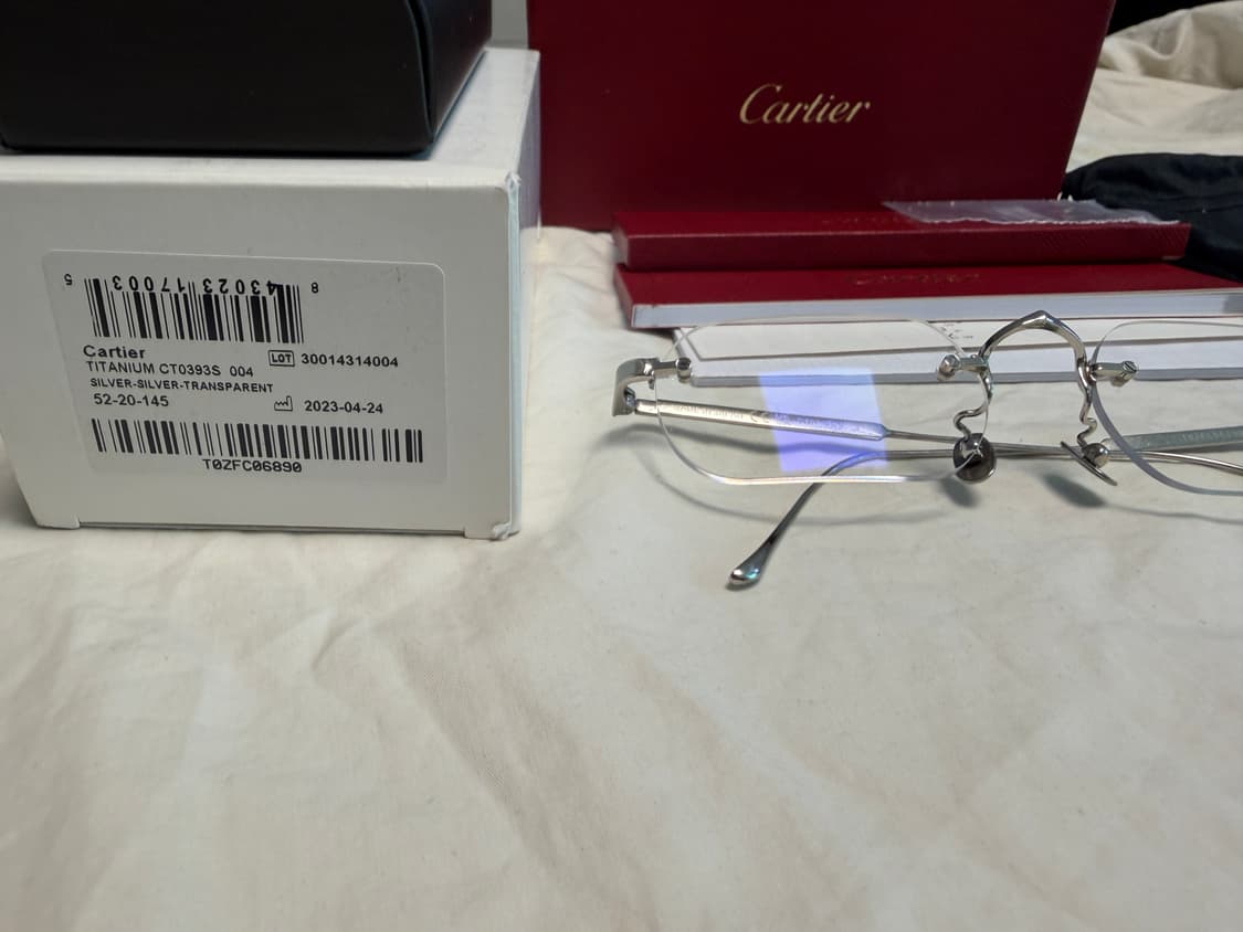 까르띠에 무테 안경 + 변색 렌즈 CT0393 상품이미지2