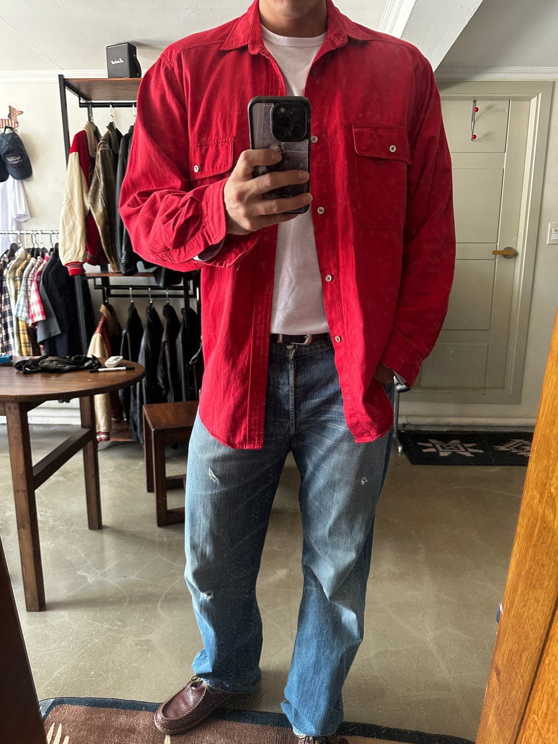 Levi’s 레드 트윌 워크 셔츠 상품이미지1