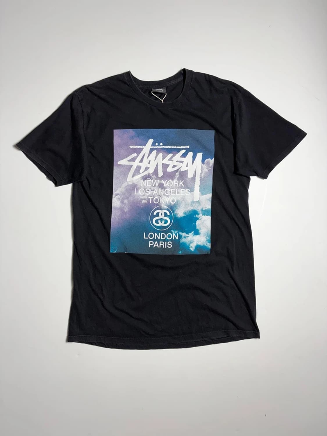 스투시 STUSSY 구름 그래픽 월드투어 코튼 반팔 티셔츠 R2115 상품이미지1