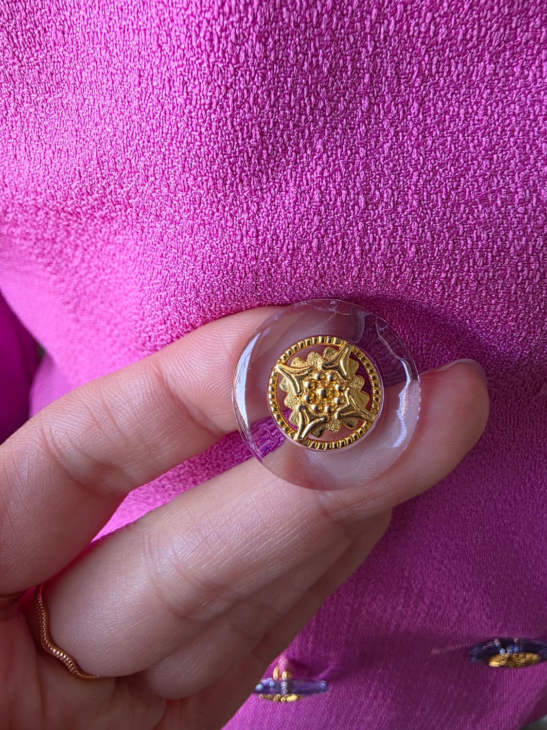 핑크 더블 버튼 자켓 상품이미지4