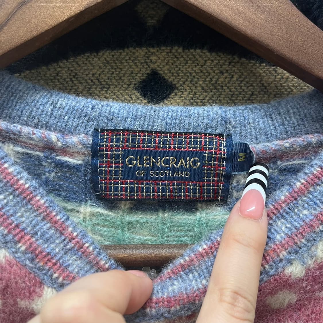 빈티지 코지 모리걸 페어리 플라워패턴 여리 파스텔 니트 K0001 상품이미지5