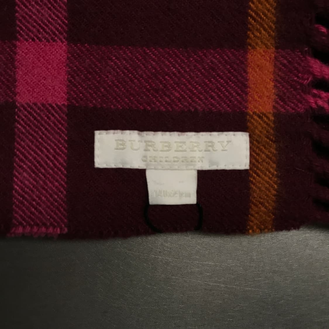 버버리 정품 캐시미어 머플러 버건디 상품이미지4