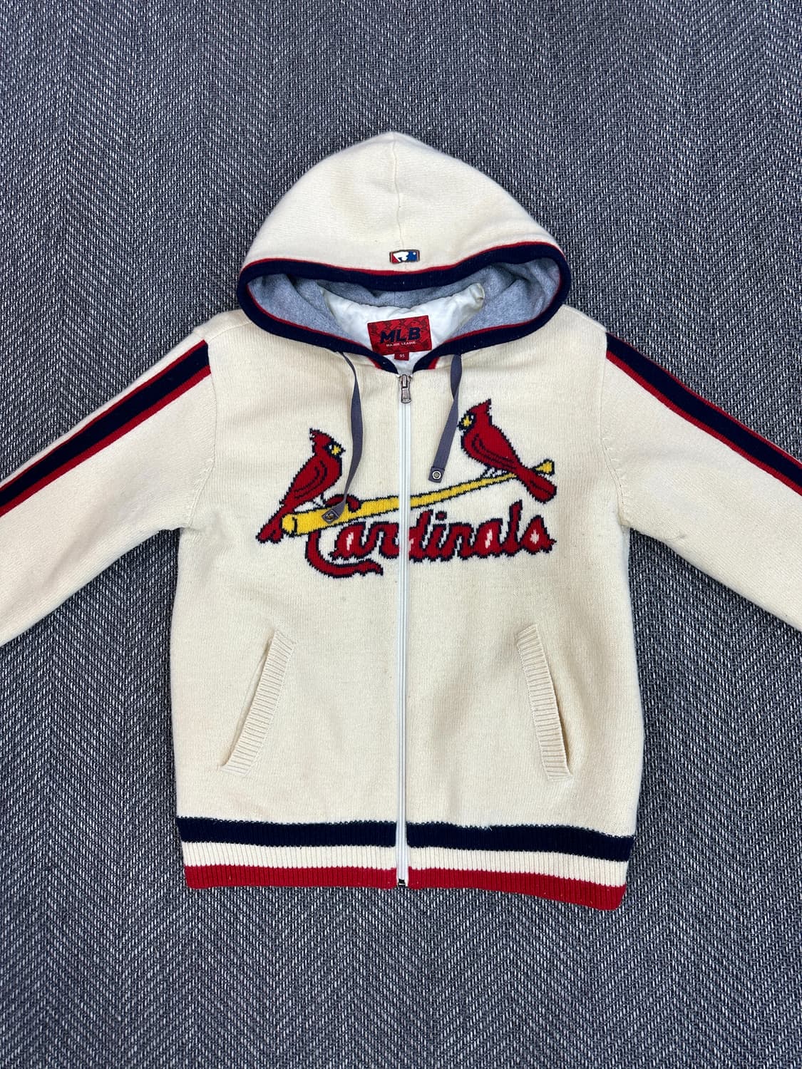 MLB 엠엘비 누빔 니트 후드집업 상품이미지2