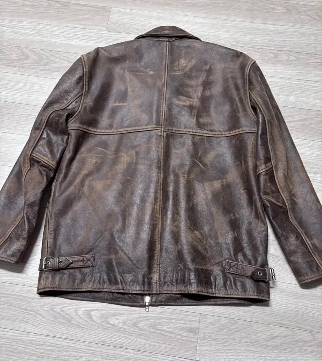 NUUANU/ 누아누/ 레더 자켓/ 누아누 브라운 레더자켓 상품이미지6