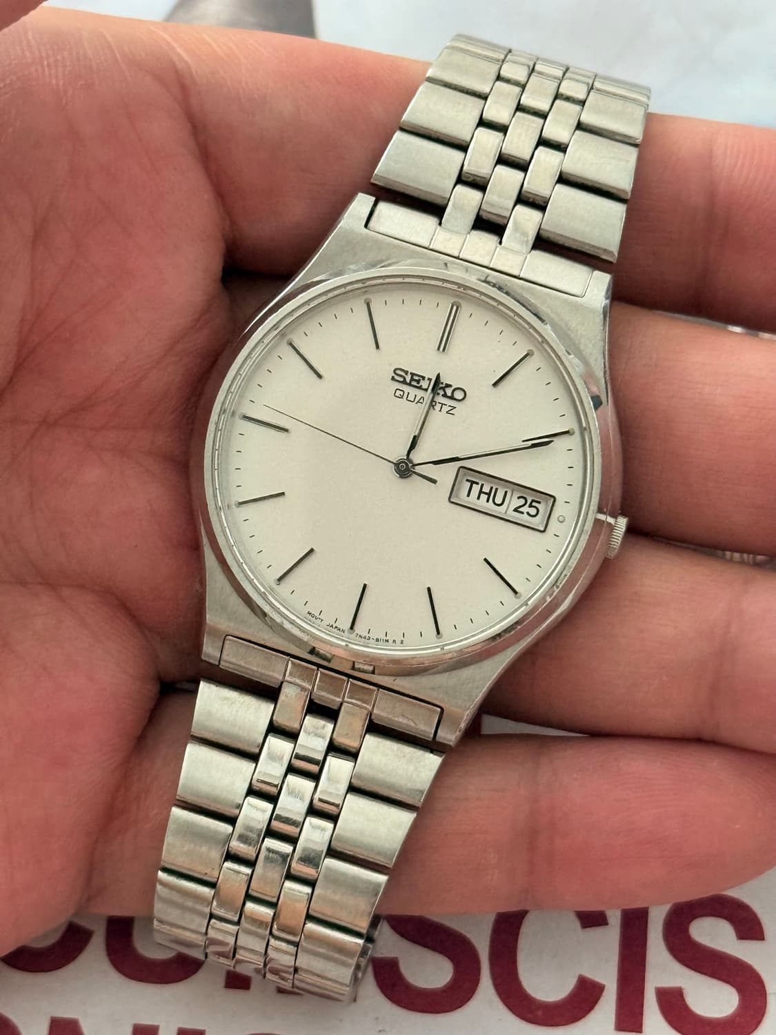 Seiko 세이코 쿼츠 3침 Day-Date 1992 상품이미지3