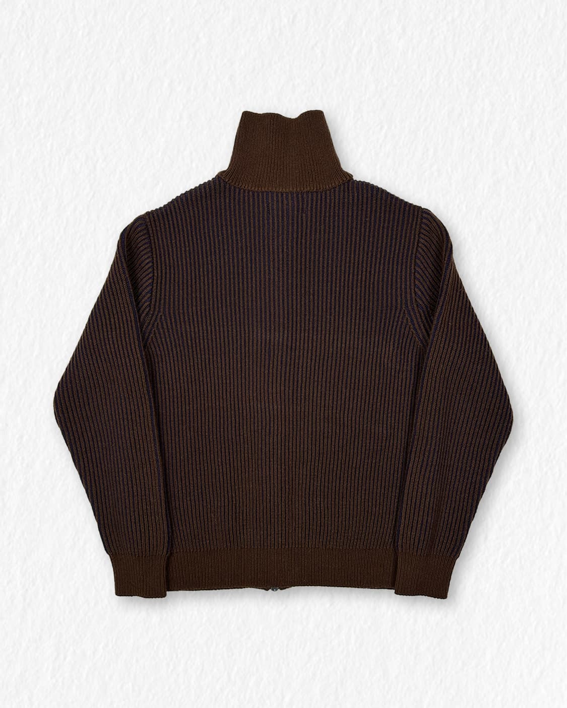 whateverwewant 골 니트 집업 브라운 상품이미지2