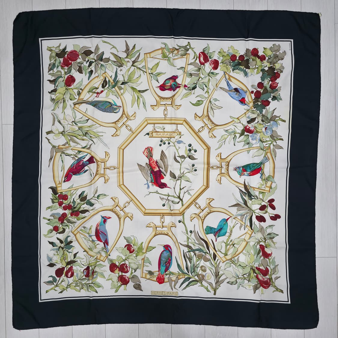 에르메스 90s 까레90 RAMAGE 라마지 라마쥬 패턴 스카프 상품이미지1