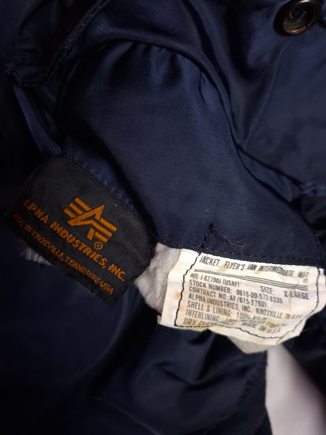 오리지날 미국제조 알파사 미공군 민수용 MA-1 항공자켓 상품이미지3