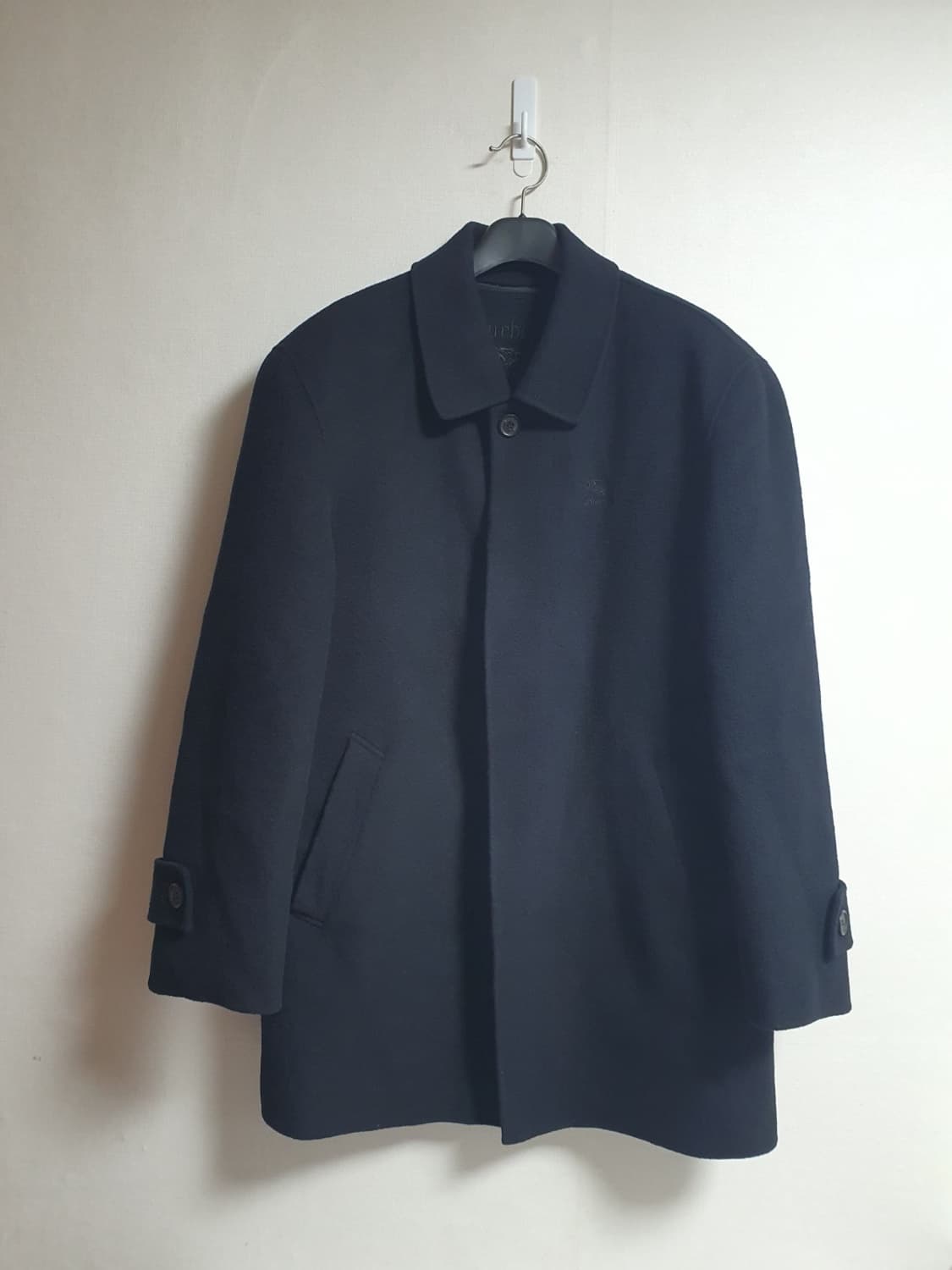 [버버리 Burberrys] 캐시미어 100% 싱글 코트 블랙 L~XL 상품이미지1