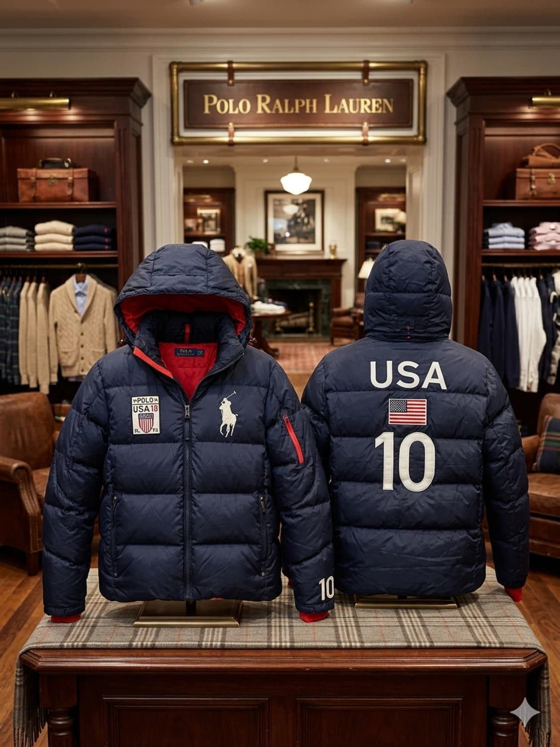 [국내정품] 폴로 랄프 로렌 USA 패치 다운 패딩 자켓 (95사이즈) 상품이미지1