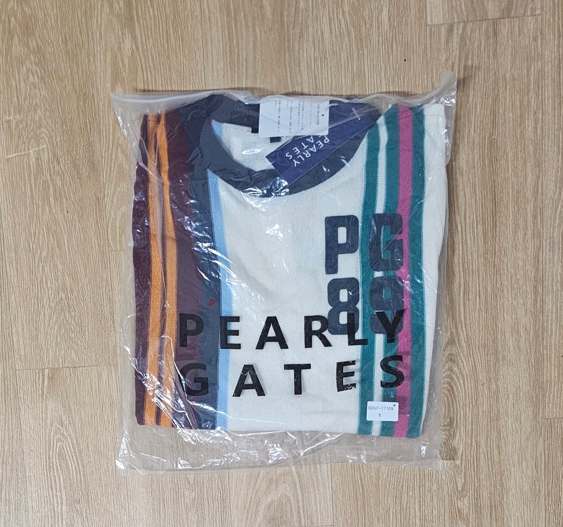 정품)파리게이츠남성 골프스트라이프로고니트새상품미개봉L(100) 상품이미지3