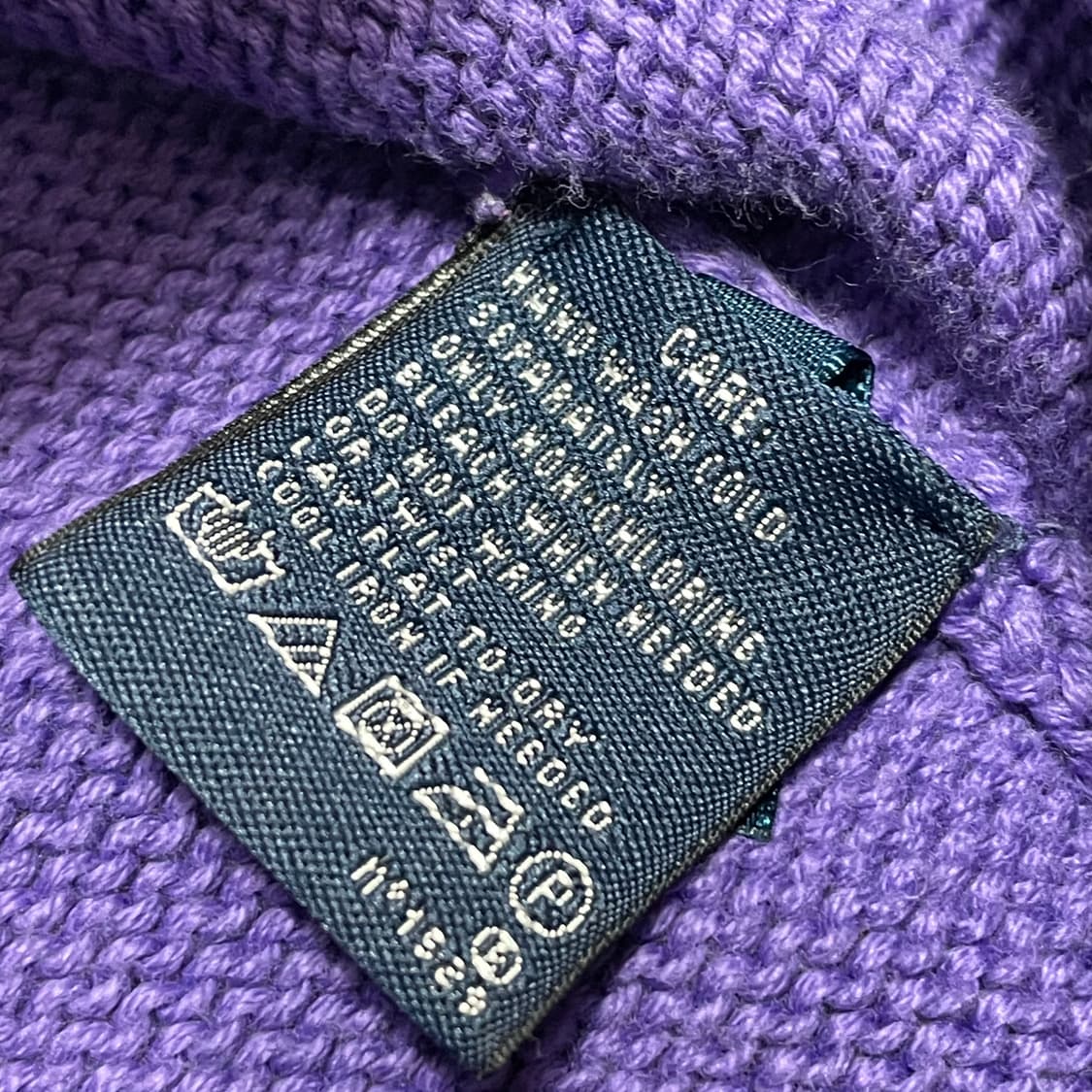 [M] 폴로 랄프로렌 빈티지 퍼플 꽈배기 니트 집업 상품이미지3