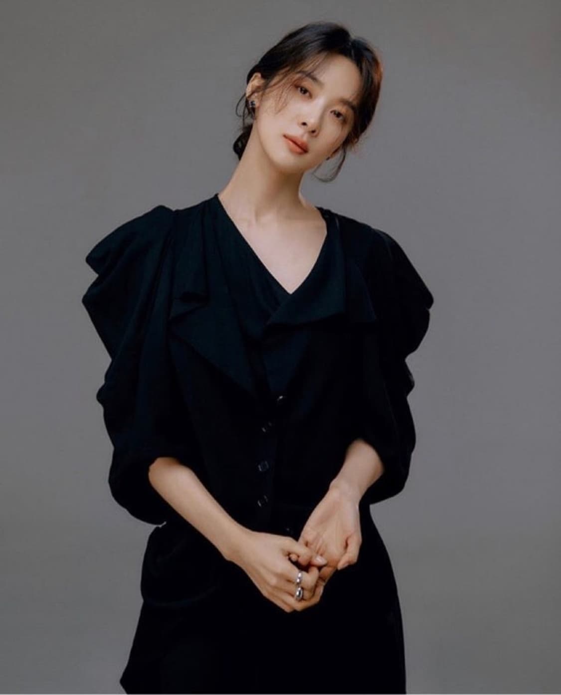 르메르 lemaire 더블 프론트 원피스 블랙 드레이프 34 상품이미지4