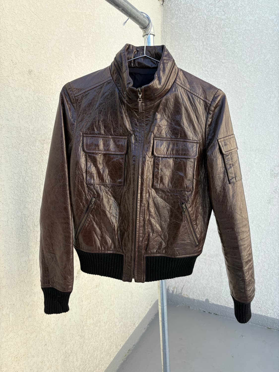 53 brown leather bomber jacket 상품이미지1