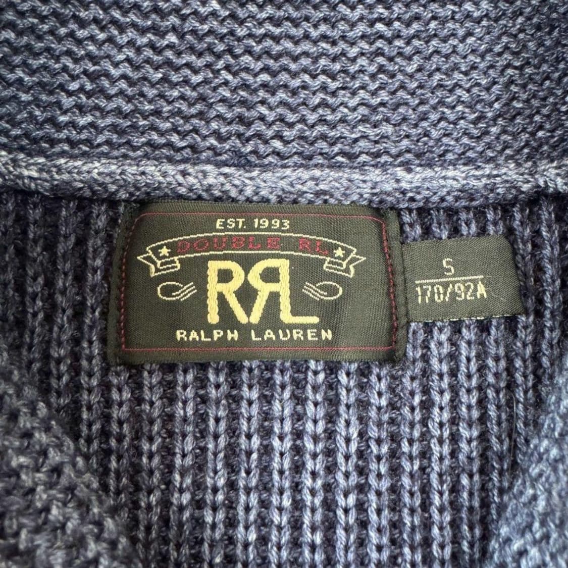 RRL 인디고 핸드 다이드 숄칼라 가디건 상품이미지3