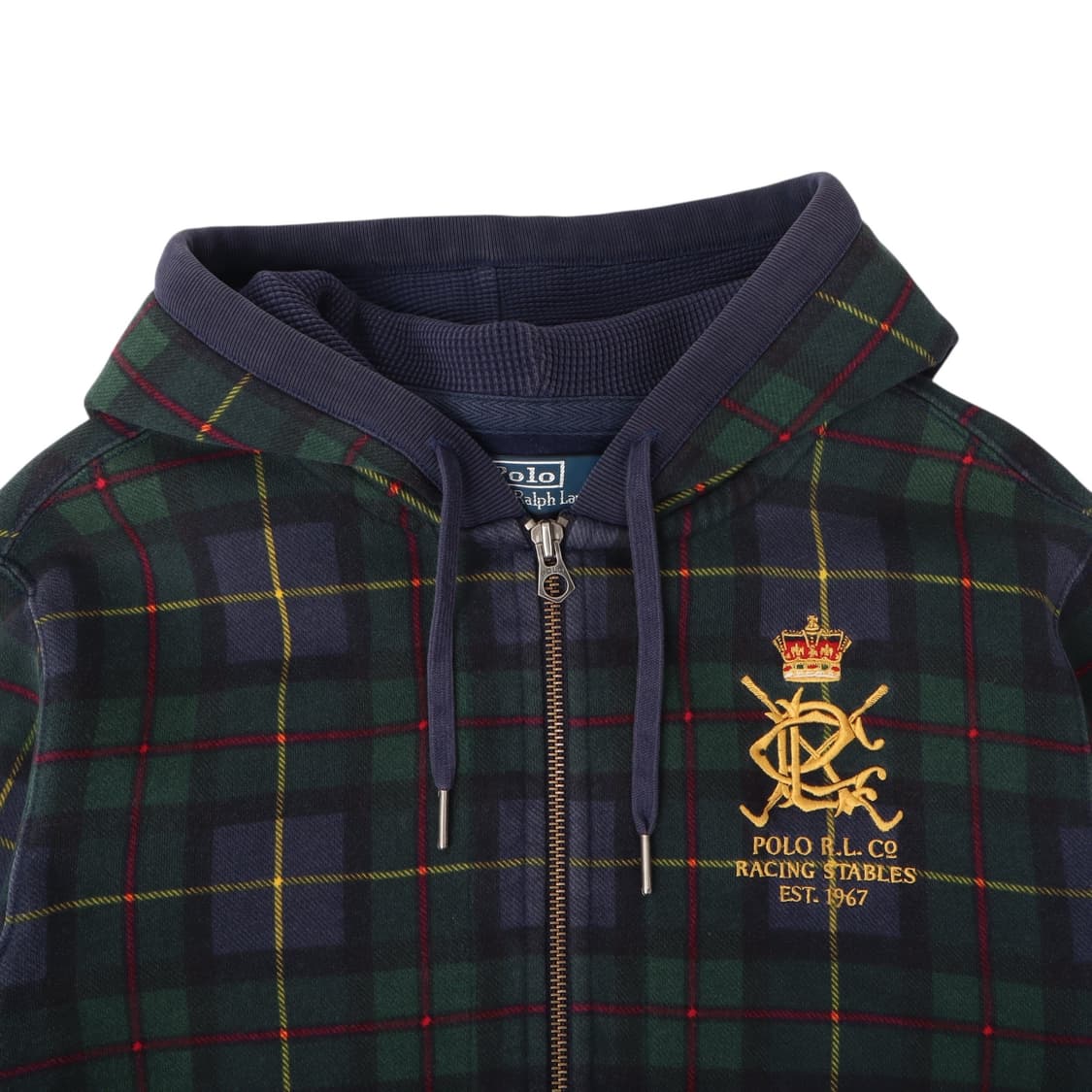 폴로 랄프로렌 블랙와치 타탄 체크 써멀 후드집업 상품이미지2