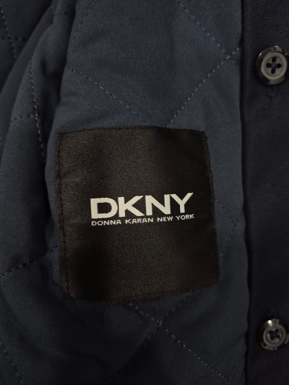 DKNY 네이비 울코트 반코트 95 M (안감 탈부착 가능) 상품이미지4