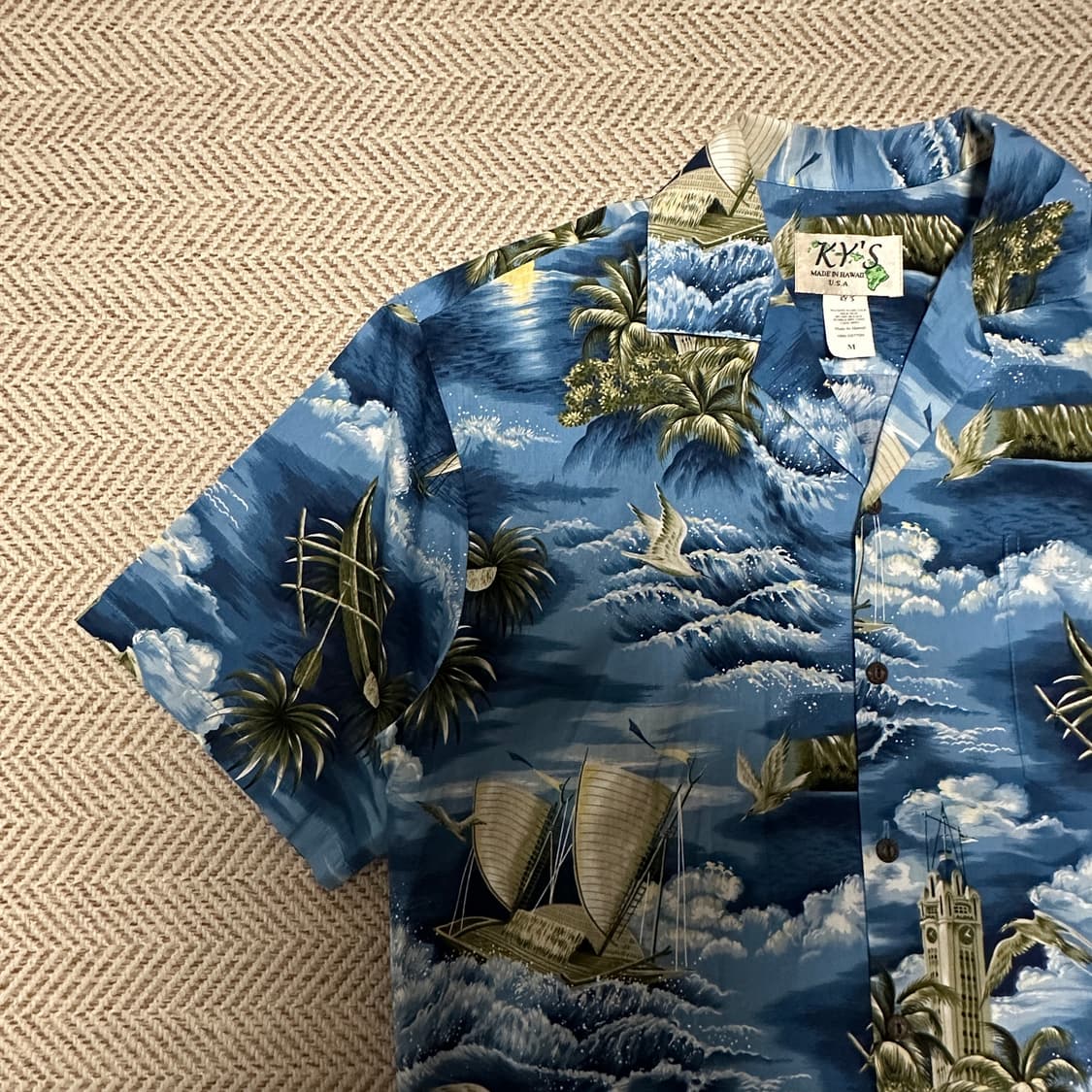 VINTAGE usa made hawaiian shirt 상품이미지3