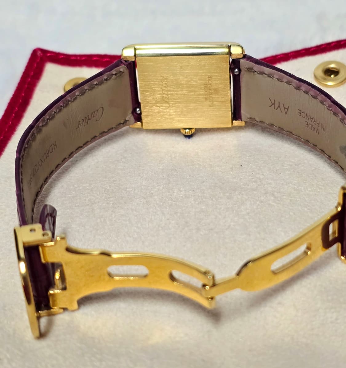 까르띠에탱크머스트 18k시계 L사이즈 수동감기 정품 상품이미지7