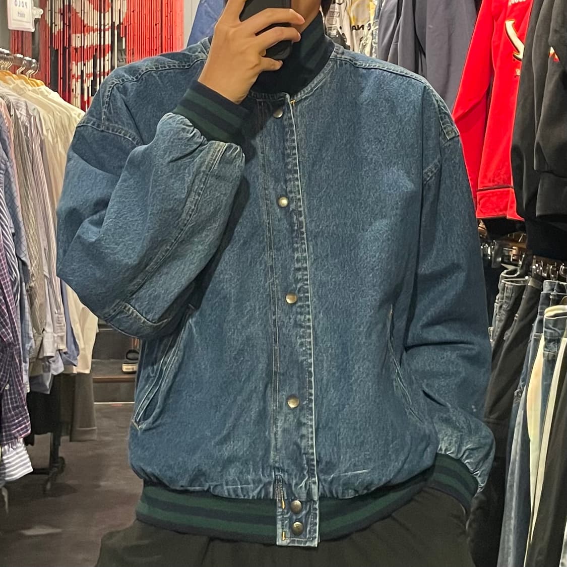 [IM] VTG 올 데님 바시티 자켓 상품이미지5