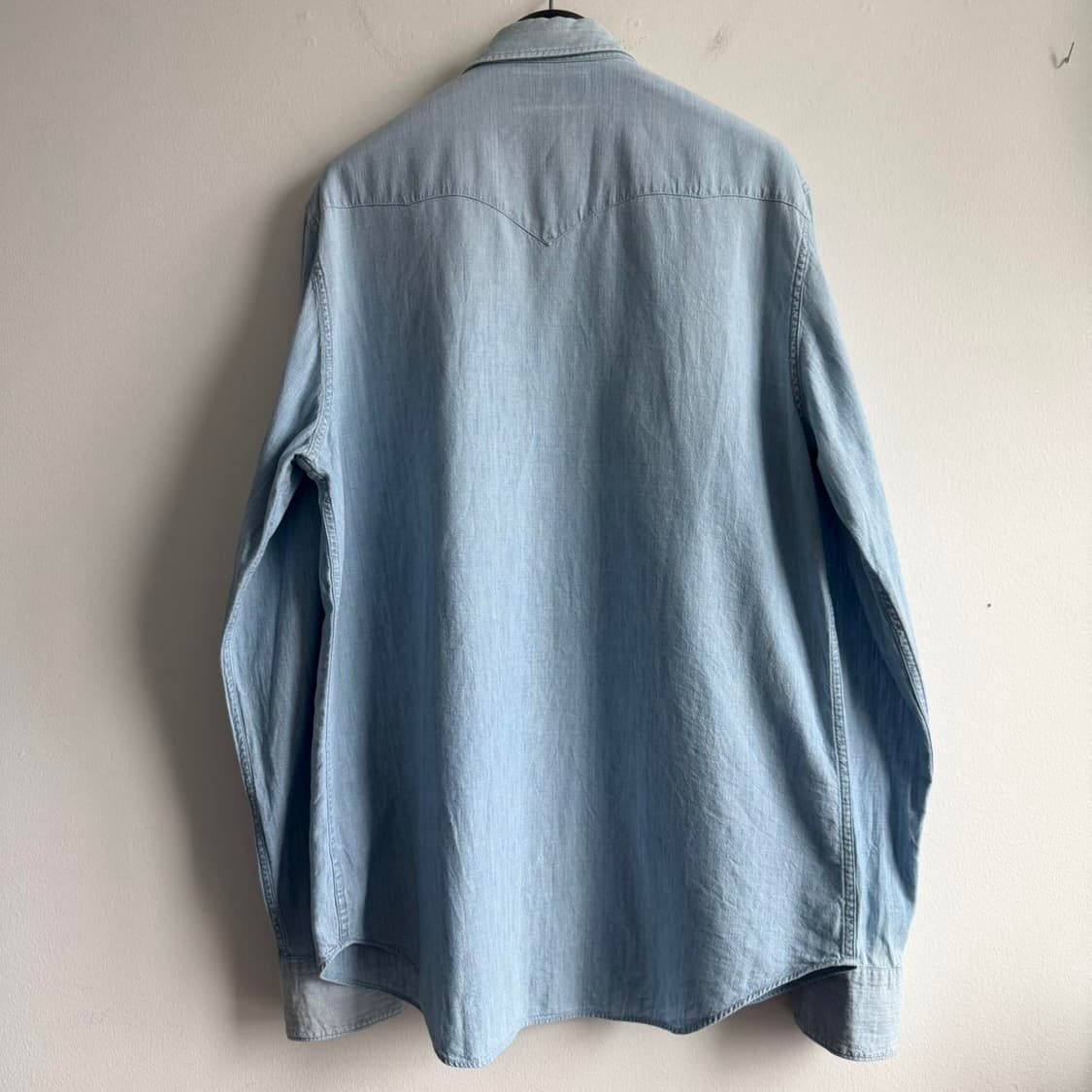 RRL 더블알엘 샴브레이 웨스턴 데님 셔츠 상품이미지7