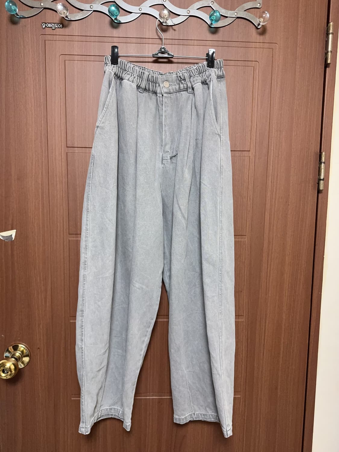 모리걸 하구미 빈티지 너드깔 그레이 벌룬 팬츠 상품이미지1