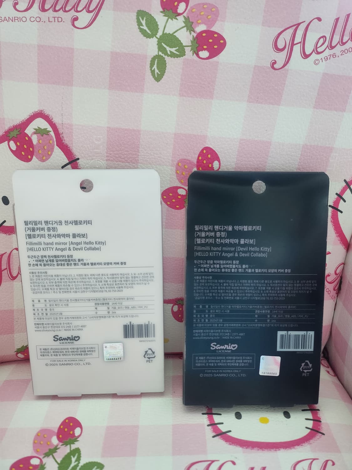 필리밀리 천사악마 거울 일괄 헬로키티 콜라보 상품이미지2