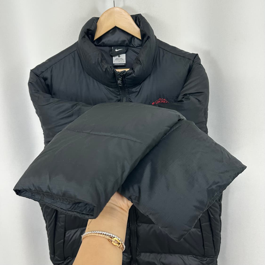 나이키 맨체스터 남자 패딩 자켓 덕다운 검정 100 L   상품이미지3