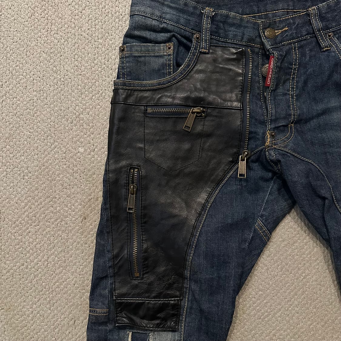 디스퀘어드 Rookie 3 레더 패치 데님  상품이미지5