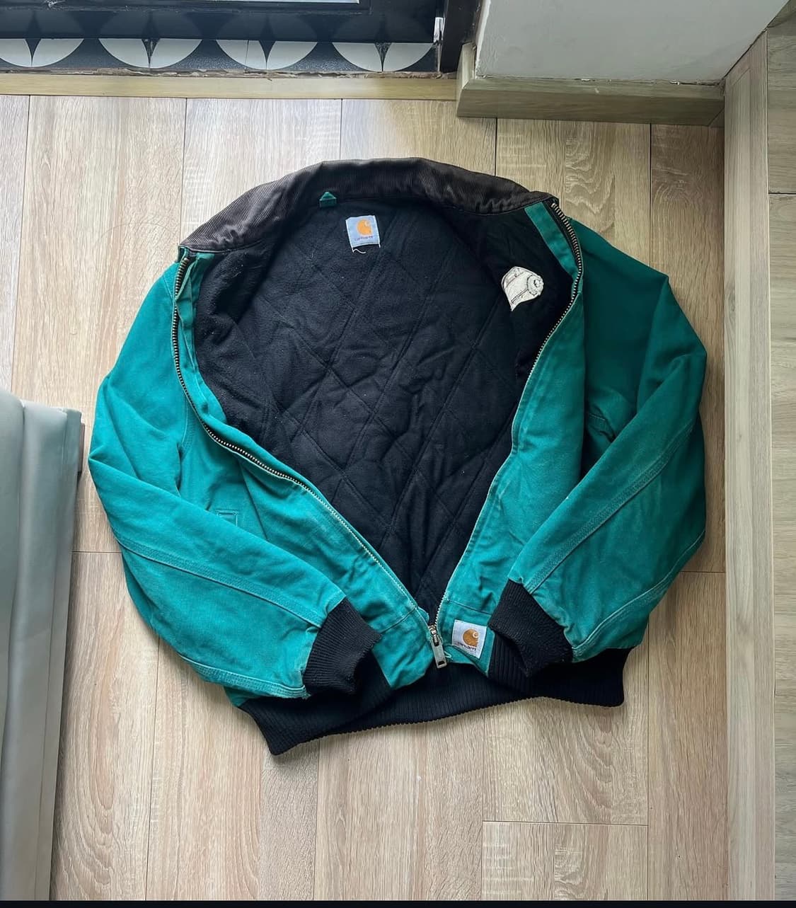 1990년대 빈티지 Carhartt SANTA FE 재킷 아쿠아 블루! 상품이미지6