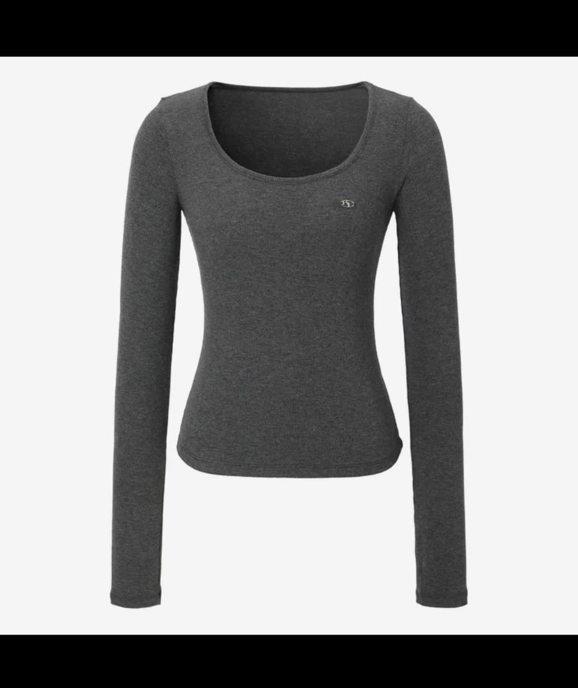 카키포인트 베이직 유넥 티셔츠 차콜 상품이미지1