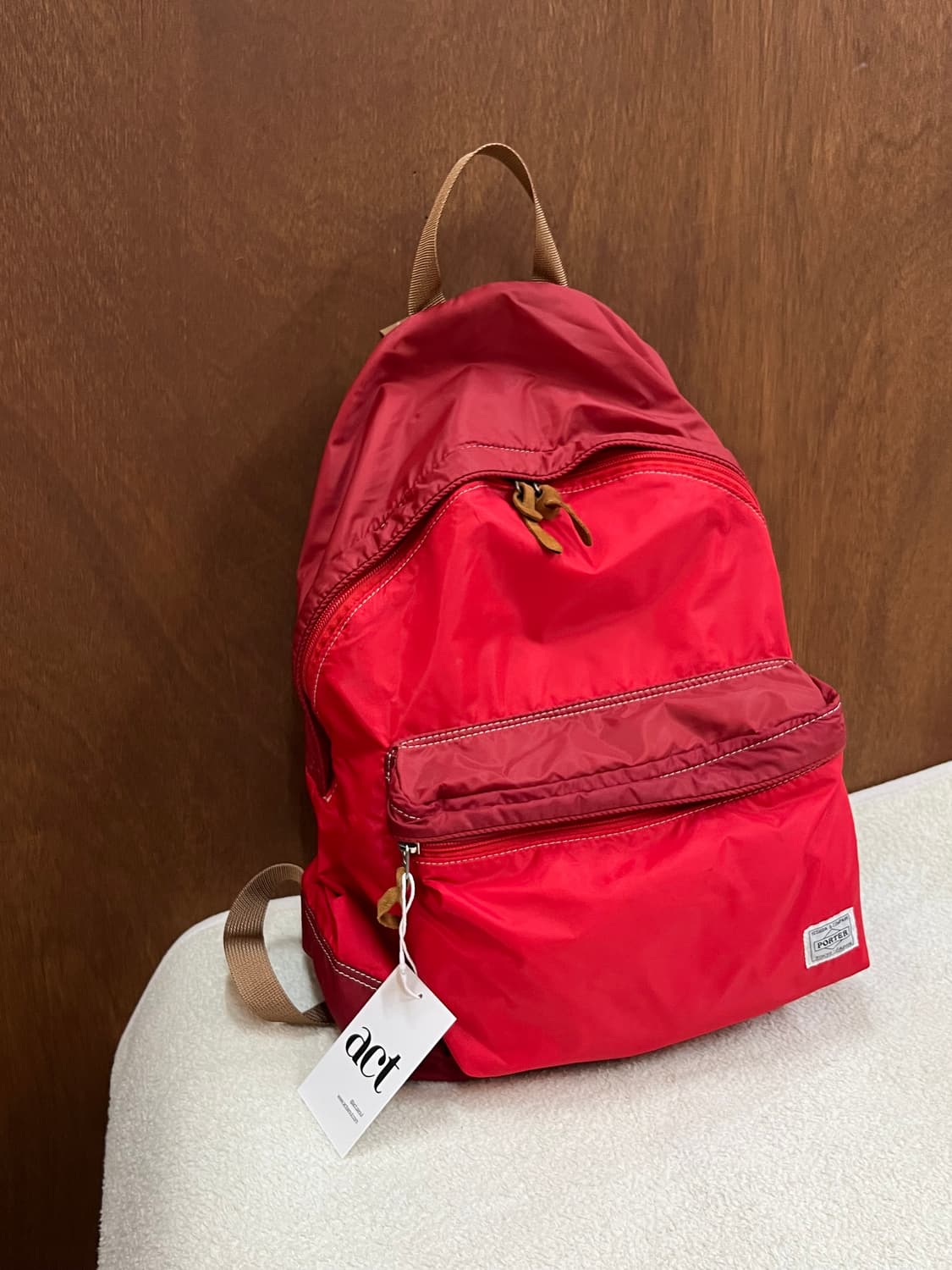포터 스티치 백팩 레드 상품이미지1