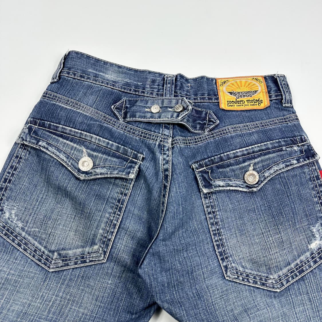 28 VTG 빈티지 와이드핏 카펜터 워싱 데님팬츠 상품이미지4