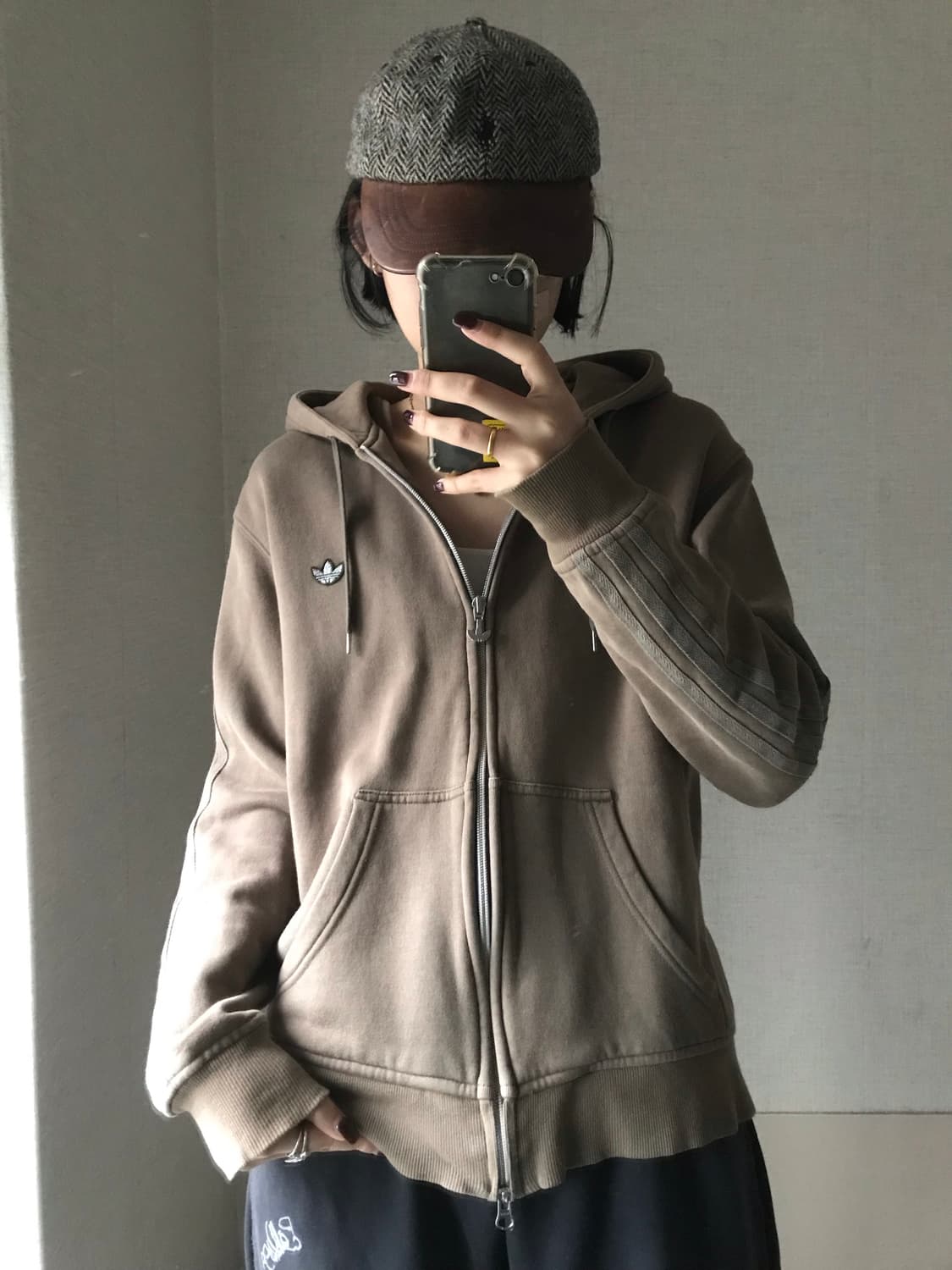 아디다스 00s 밀크초코 브라운 후드집업 상품이미지1