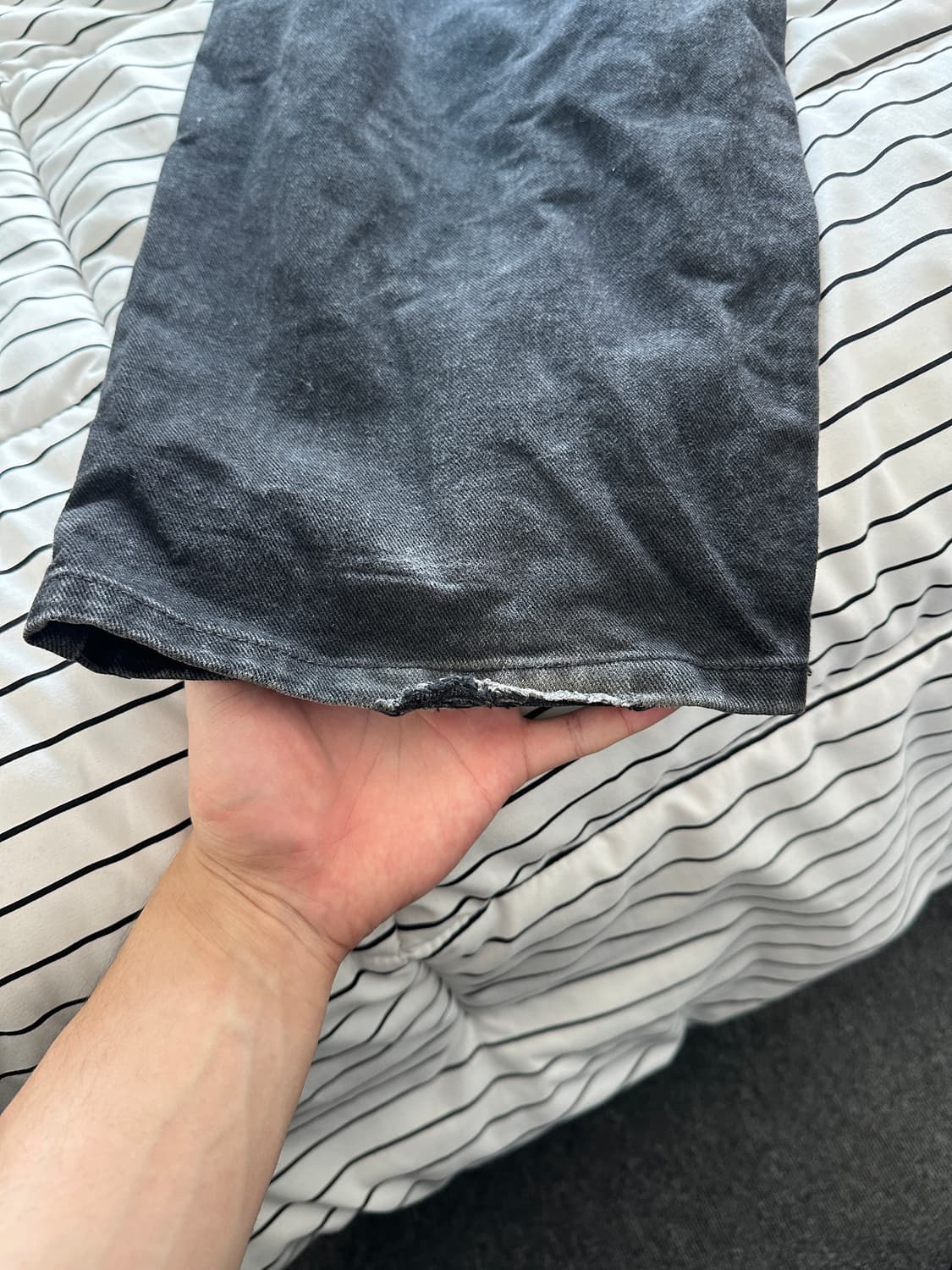 라브로스 블랙 데님 팬츠 L 상품이미지2