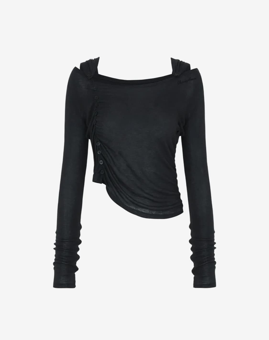 SHADOW HOODIE TOP charcoal 상품이미지2