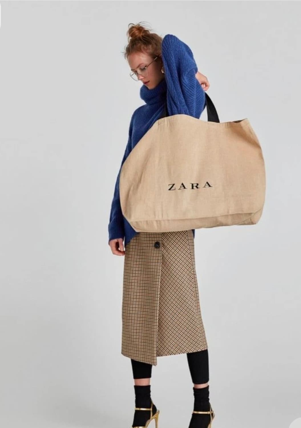 자라(ZARA) 주트 쇼퍼백 65 x 45 x 13 size 상품이미지6